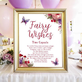 Fairy wünscht erste Geburtstagszeit Kapseluntersch Poster