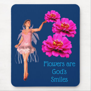 Fairy Zinnia Blume Gottes Lächeln Inspiration Mousepad