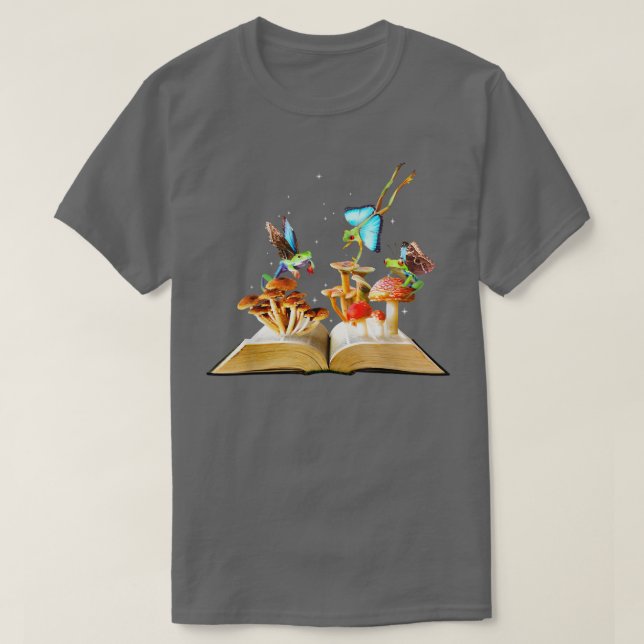 Fairycore Aesthetic Goblincore Fairy Frogs Butterf T-Shirt (Design vorne)