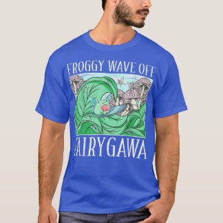 Fairycore Aesthetic Kawaii Frog Fairy Kanagawa Wav T-Shirt