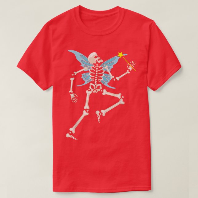 Fairycore Aesthetic Skeleton Fairy Grunge Goth  T-Shirt (Design vorne)