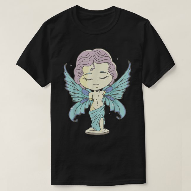 Fairycore Ästhetik Chibi Fairy Venus De Milo Stat T-Shirt (Design vorne)