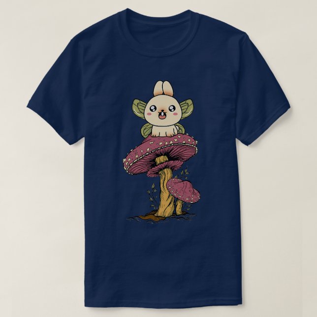 Fairycore Ästhetik Kawaii Fairy Bunny Rabbit auf T-Shirt (Design vorne)