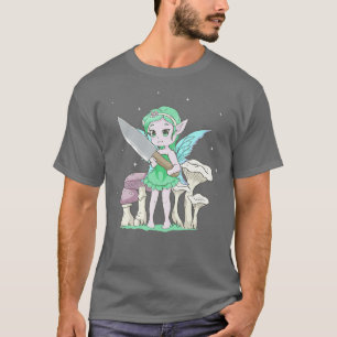 Fairycore Ästhetik Kawaii Fairy mit Messer C T-Shirt