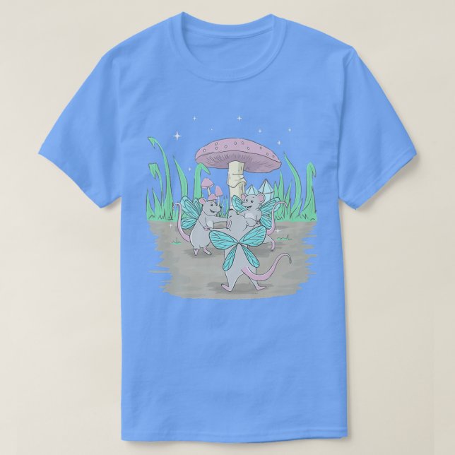 Fairycore Ästhetische Faible Dancing Rats und ein  T-Shirt (Design vorne)