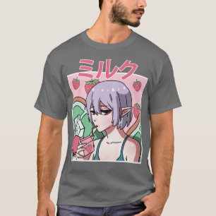 Fairycore Ästhetische Fairy Drink Japanischer Stra T-Shirt