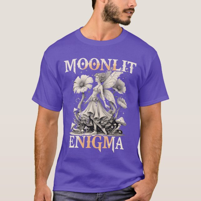 Fairycore Dark Fairy Moonlit Enigma Geschenk T-Shirt (Vorderseite)