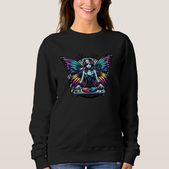 Fairycore DJ Darkwave Cloud Goth Fairy Outfit T Sweatshirt (Vorderseite)