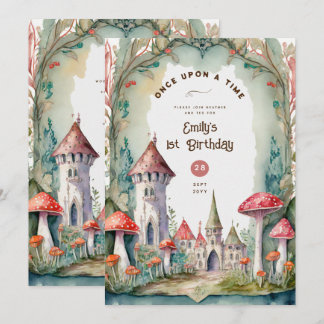 FAIRYCORE FAIRYTALE BABYSHOWER 1. GEBURTSTAG EINLADUNG