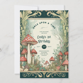 FAIRYCORE FAIRYTALE BABYSHOWER 1. GEBURTSTAG EINLADUNG