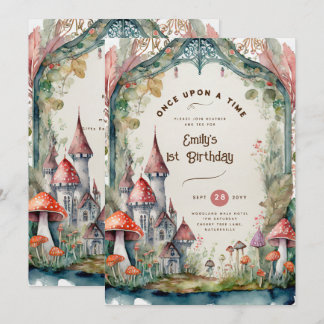 FAIRYCORE FAIRYTALE BABYSHOWER 1. GEBURTSTAG EINLADUNG