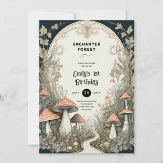 FAIRYCORE FAIRYTALE BABYSHOWER 1. GEBURTSTAG EINLADUNG