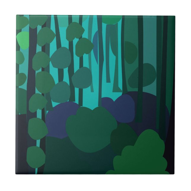 Fairycore-Kernwald Vintage Natur Fliese (Vorderseite)