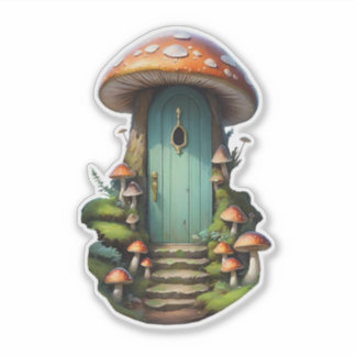 Fairycore Mushroom Fairy House Aufkleber