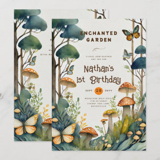 FAIRYCORE NATURE BABYSHOWER 1. GEBURTSTAG EINLADUNG