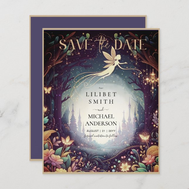 Fairycore Save the Date Fairytale Glow Up Fairy (Vorne/Hinten)