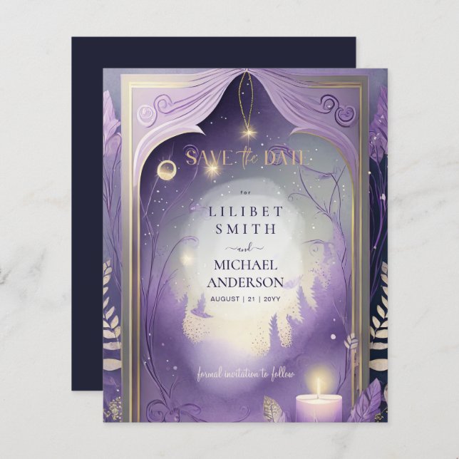 Fairycore Save the Date verzauberte Fores (Vorne/Hinten)