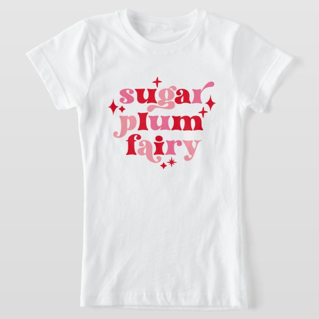 Fairycore Text Art Sugar Plum Fairy Girl's T-Shirt (Ablage )