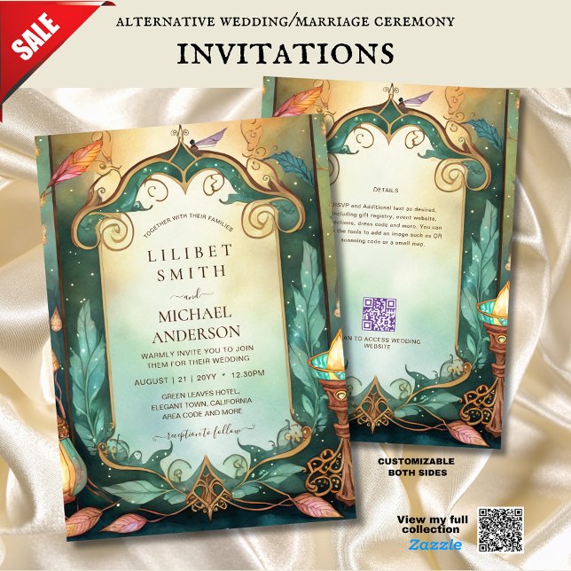 FAIRYCORE WEDD INVITATIONS FAIRYTALE STORYBOOK EINLADUNG (Von Creator hochgeladen)
