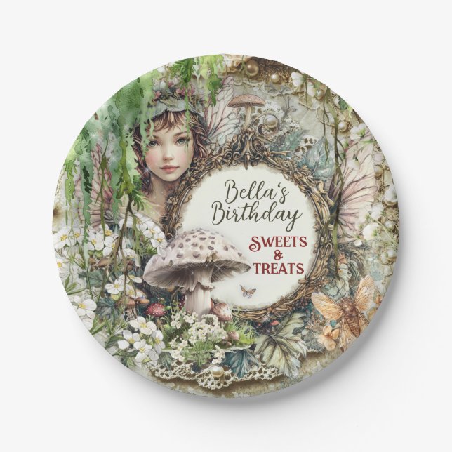 Fairyland Birthday Party Plate Pappteller (Vorderseite)