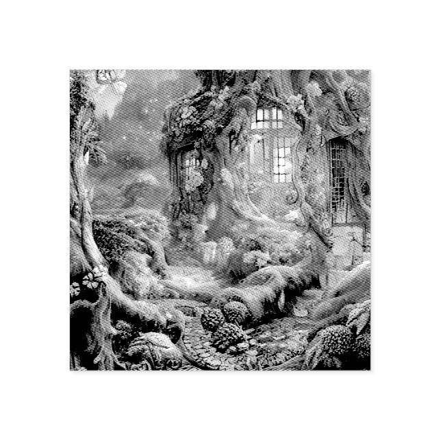 Fairyland Forest Graphic Gummistempel (Prägung)