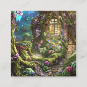 Fairyland Forest Graphic Quadratische Visitenkarte