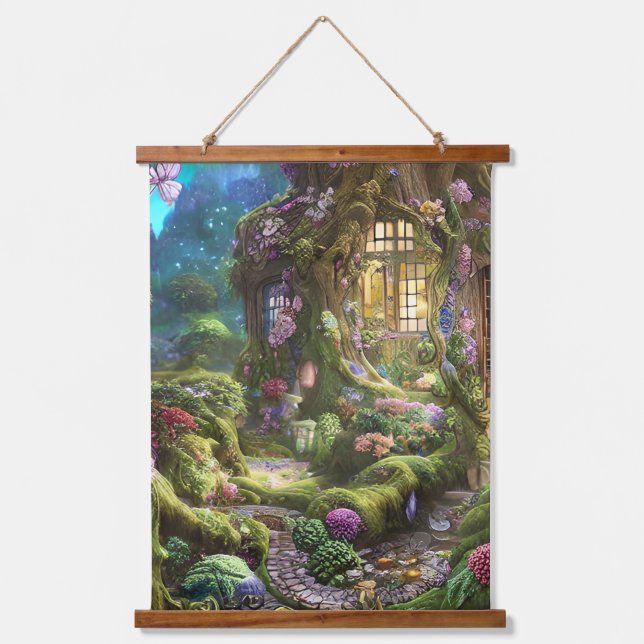 Fairyland Forest Graphic Wandteppich Mit Holzrahmen (Vorderseite)