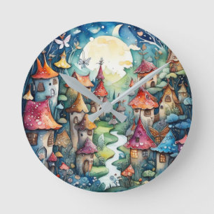 Fairyland Magic Castle Runde Wanduhr
