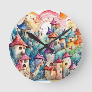 Fairyland Magic Castle Runde Wanduhr
