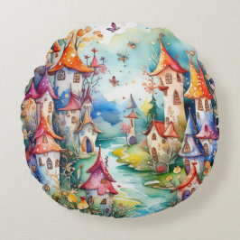 Fairyland Magic Castle Rundes Kissen