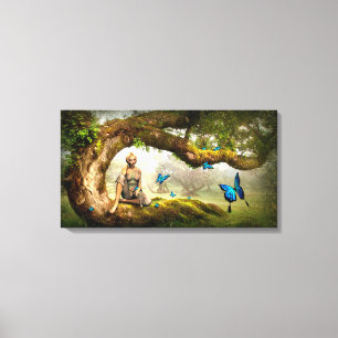 Fairyland und Schmetterlinge Leinwanddruck