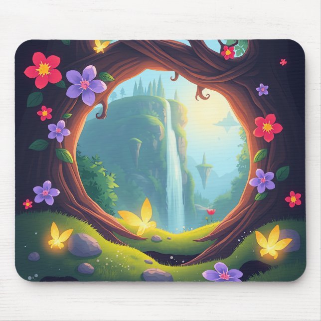 Fairyland Waterfall Mouse Pad Mousepad (Vorne)