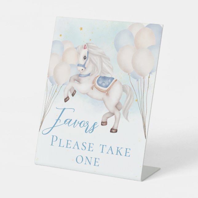Fairytale Baby Pony Blue Ballon Star Favoriten Sockelschild (Vorderseite)