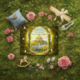 Fairytale Bezaubernde Prinzessin Burg Storybook Einladung