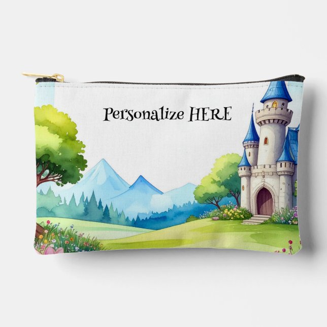 Fairytale Castle Zippered Pouch Accessory Bag Zubehörtasche (Vorderseite)