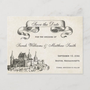 Fairytale, der Save the Date Postkarte Wedding ist