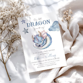 Fairytale Dreamy Dragon Baby Dusche Einladung