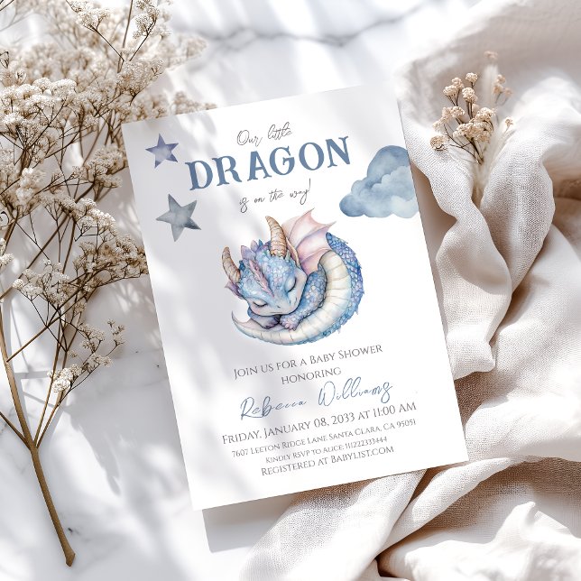 Fairytale Dreamy Dragon Baby Dusche Einladung (Von Creator hochgeladen)