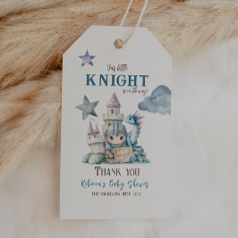 Fairytale Dreamy Dragon Blue Knight Baby Dusche Geschenkanhänger