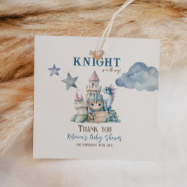 Fairytale Dreamy Dragon Blue Knight Baby Dusche Geschenkanhänger