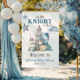 Fairytale Dreamy Dragon Knight Baby Dusche Willkom Poster
