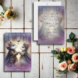 Fairytale Fantasy Whimsical Renaissance Wedding Dankeskarte