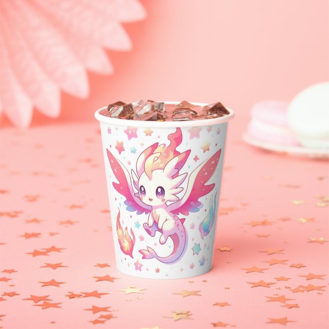 Fairytale Fiery Dragon Baby Dusche Pappbecher (Insitu)