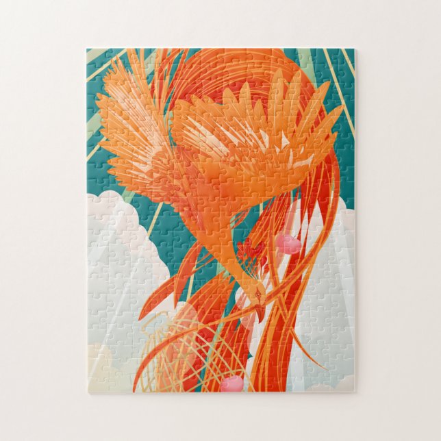 Fairytale Firebird Golden Cage Illustration Puzzle (Vertikal)