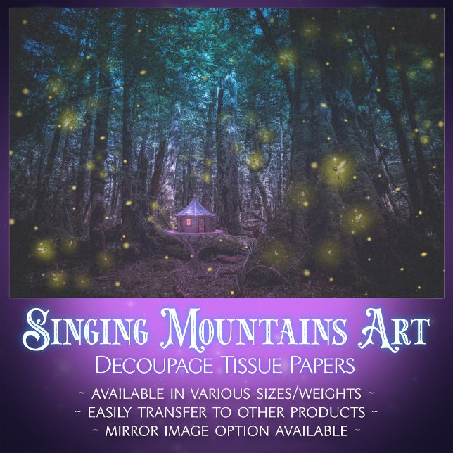 Fairytale Firefest Forest Fantasy Decoupage Seidenpapier (Von Creator hochgeladen)