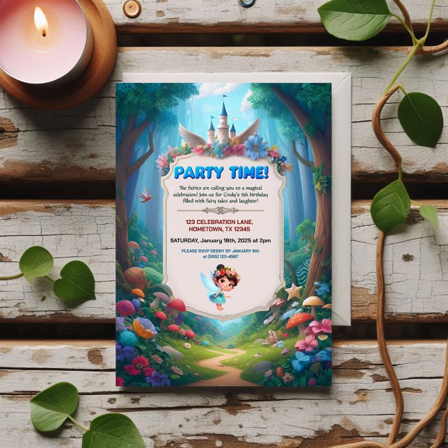Fairytale Forest Birthday Einladung (Von Creator hochgeladen)