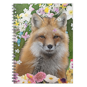 Fairytale Fox im Bereich der Blume Notizblock