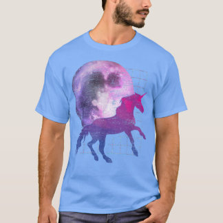 Fairytale Full Moon Magical Animal Fantasy Vaporwa T-Shirt