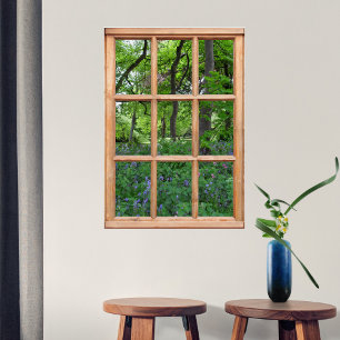 Fairytale Garden View from a Window (Premium) Poster