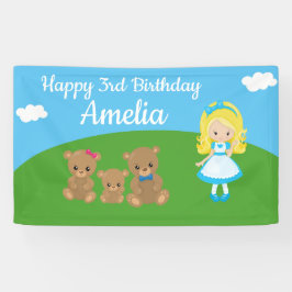 Fairytale Goldilocks Banner zum Geburtstag